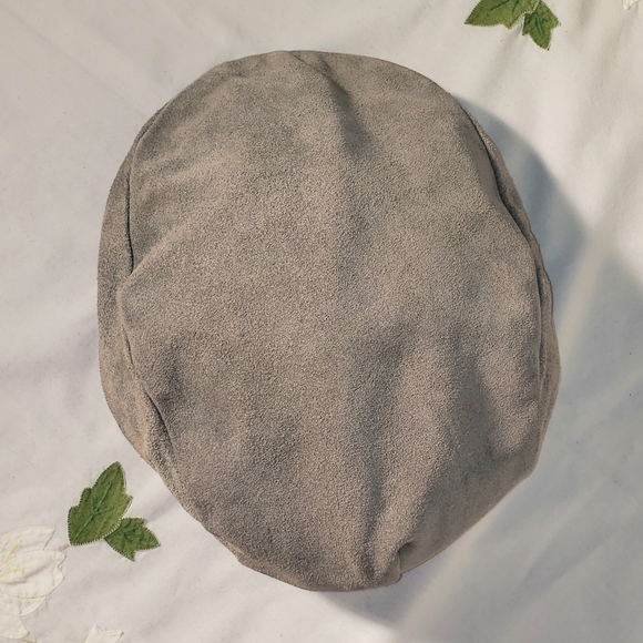 Vintage grey gatsby suede newsboy hat 54 Cm - Picture 2 of 3
